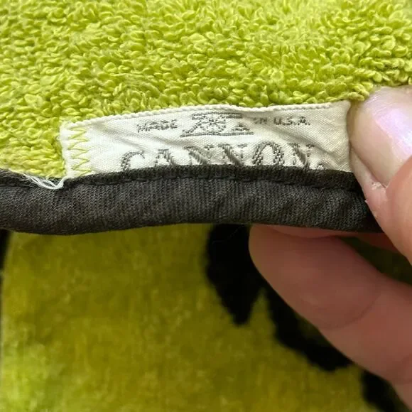 Vintage 60s Reworked Butterfly Towel Apron Waist Tie Kitchen Cooking Lime Green - Picture 4 of 5